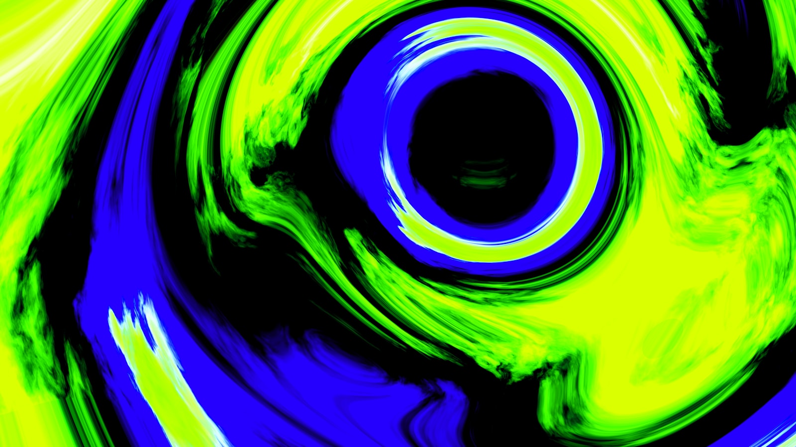 Abstract swirling pattern of blue and green colors